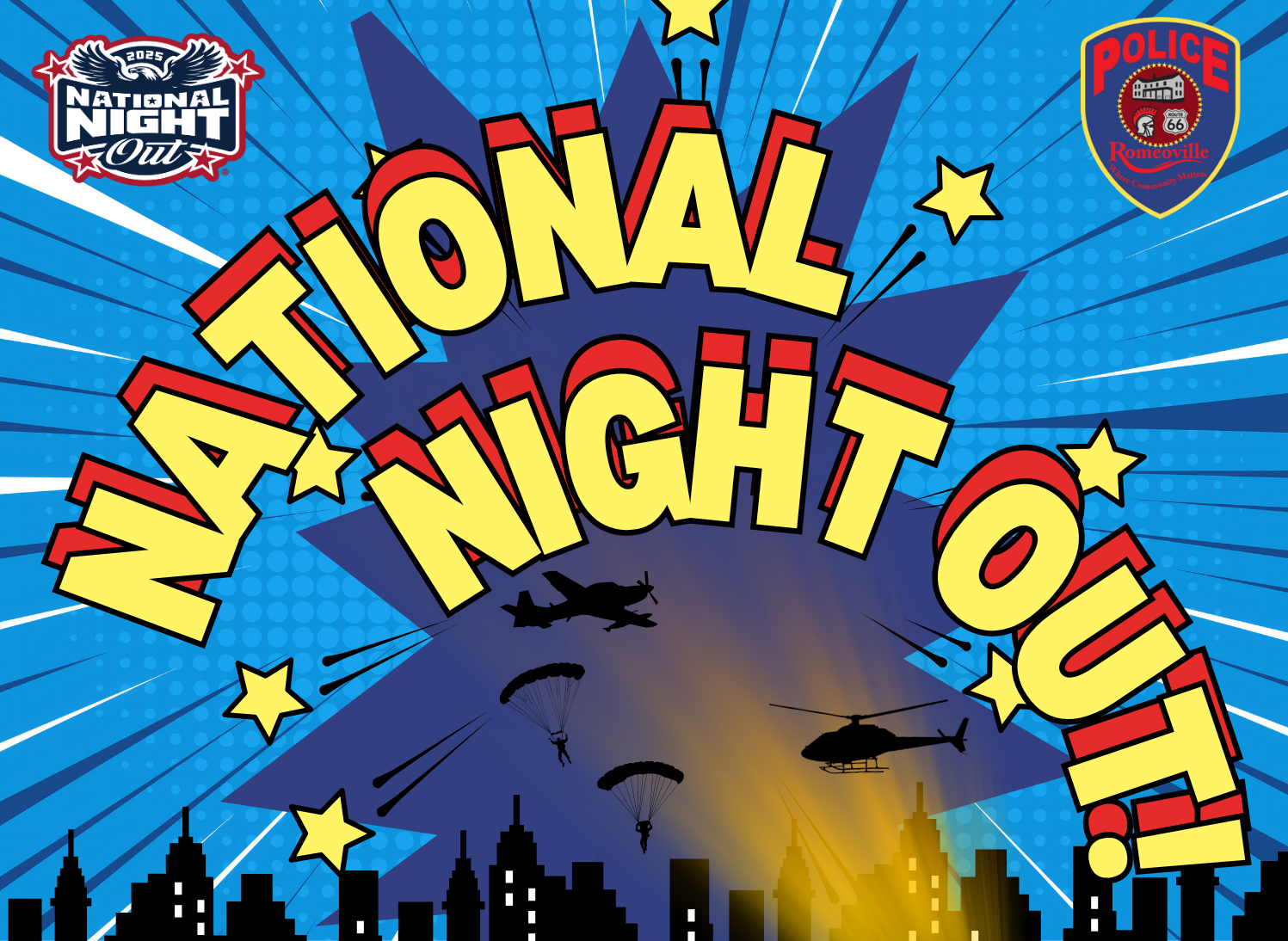 Image depicting the Comic Book theme for National Night Out 