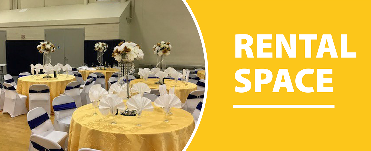 Banner with header of Rental Space to be placed on the Rentals page