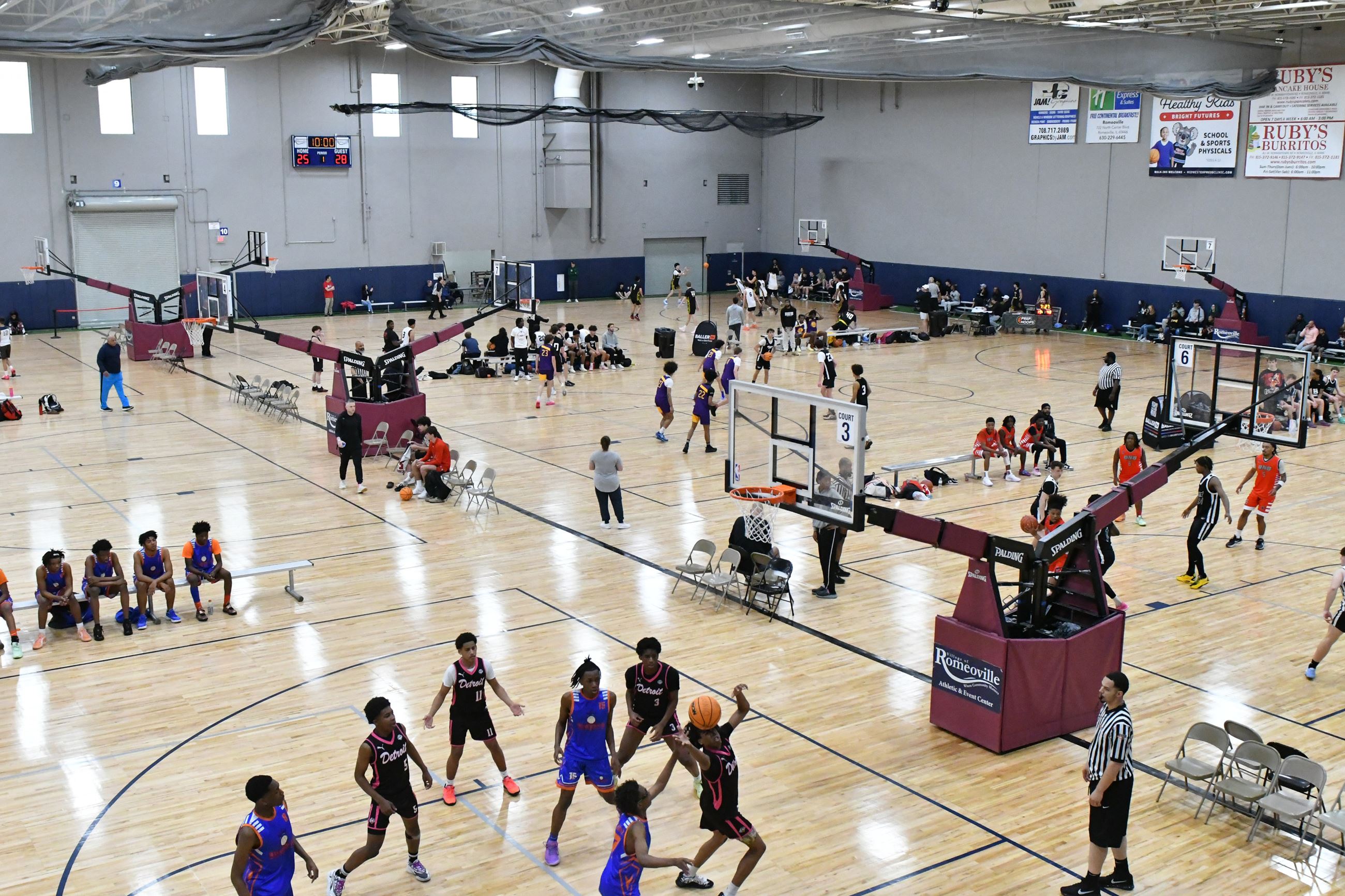 Picture of basketball game at Romeoville Athletic & Event Center